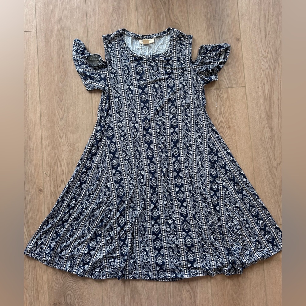Style & Co Navy Flowy Boho Vibe Dress Size Small-Petite
